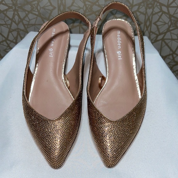 Madden Girl Metallic Slingback Flats - Picture 2 of 15